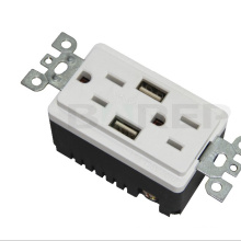 BAS15-2USB 15A 125V Steckdosen mit USB-Anschluss elektrisch versenkbar